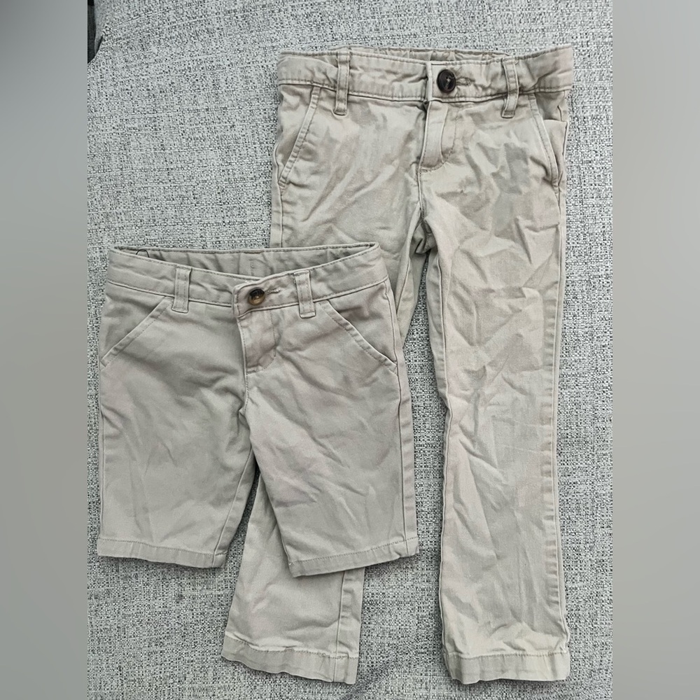 Girls khaki uniform pants